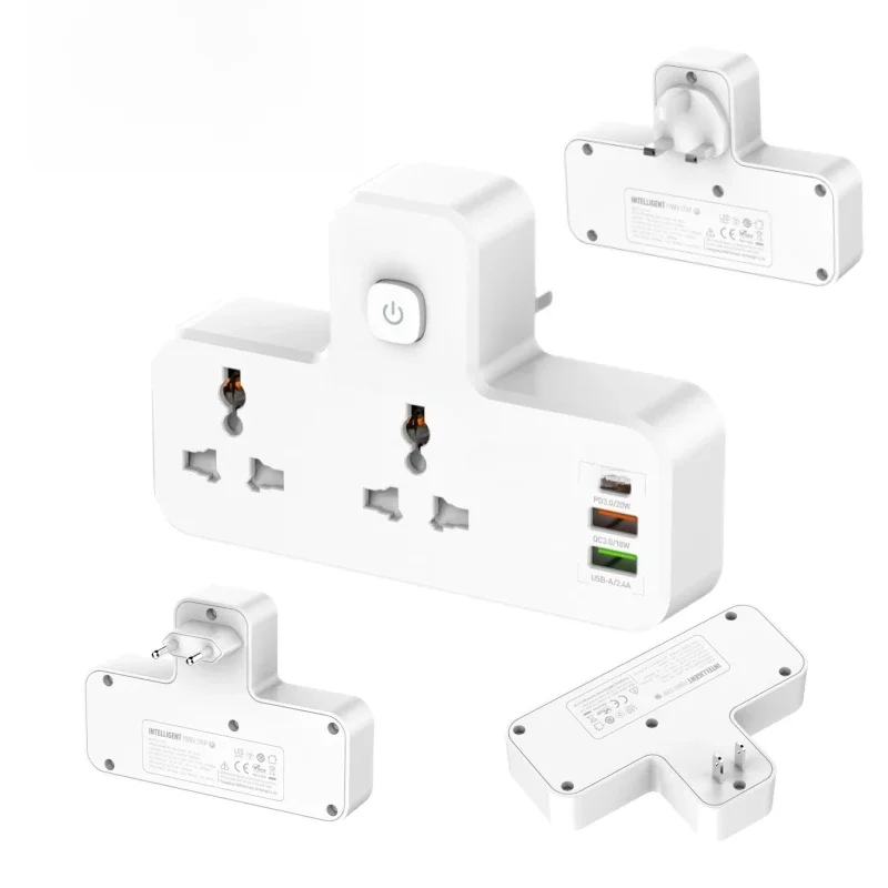 LDNIO Power Strip Plug 2500W Extension Adapter 2AC Universal Travel Adapter EU UK US Electrical Sockets With Switches Night Lamp