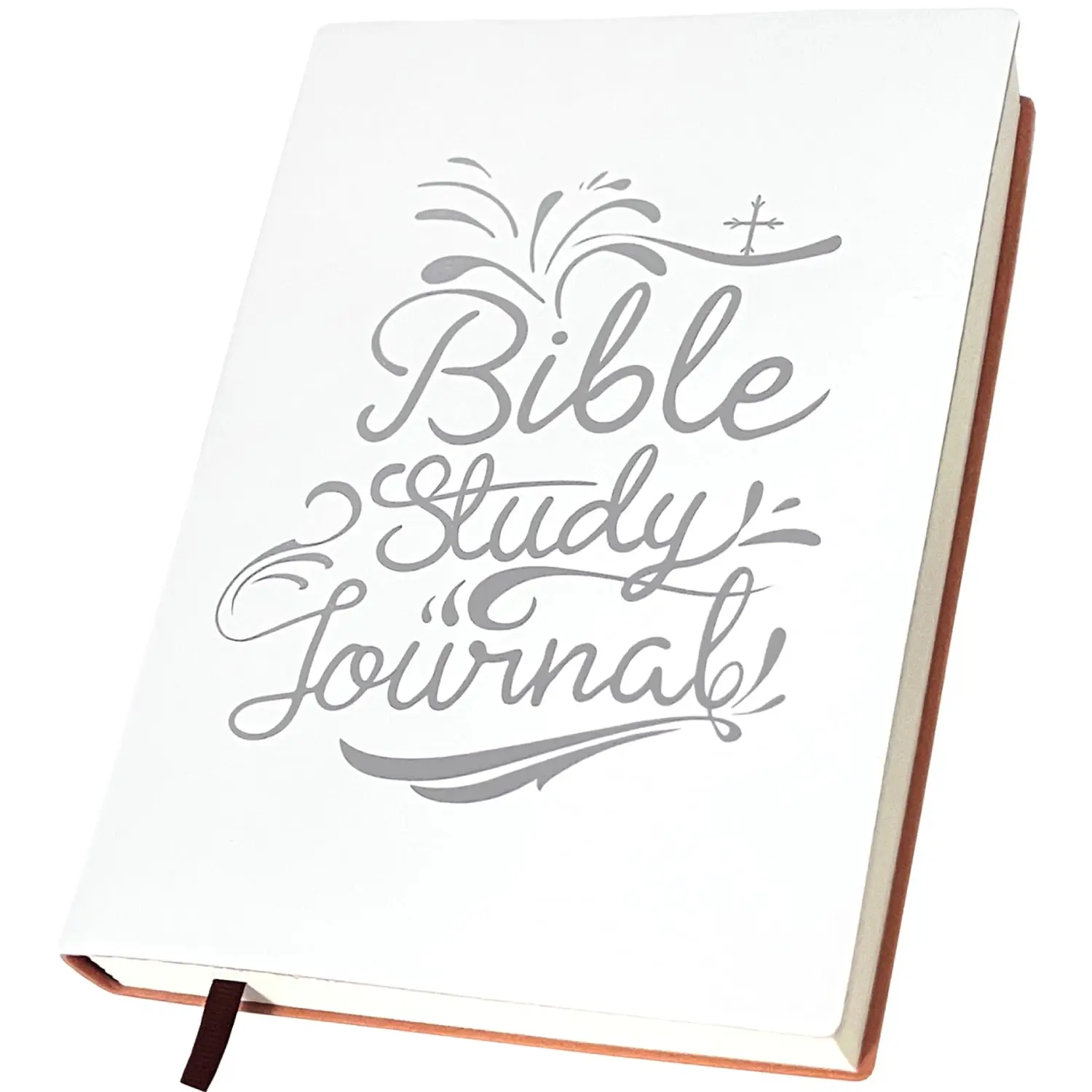 Bible Study Journal Embossed Lettering Hardcover Christian Devotional Notebook with Ribbon Marker view 7