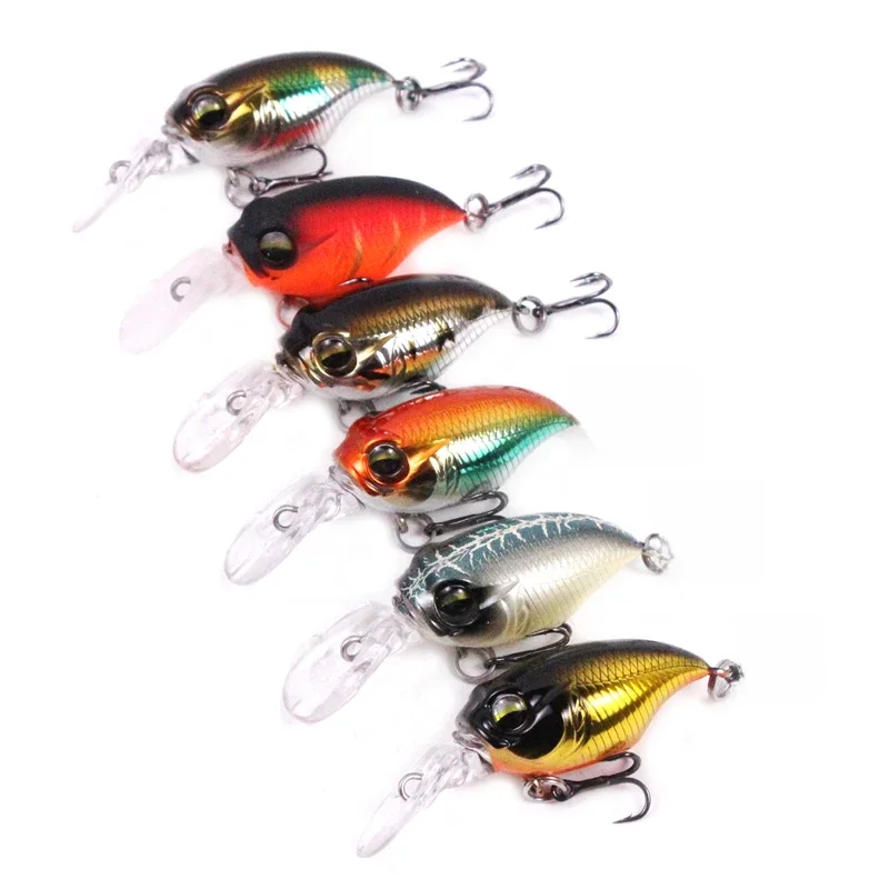 Appât dur flottant Luya Griffon, petit gros, surface d'appât ABS, gros diamant noir, plaque de langue, 3.8, 5g, 6062 cm, 1 pièce