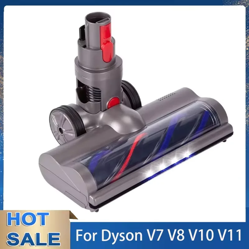 رأس فرشاة دوارة بديلة لـ Dyson V7 V8 V10 V11 V15 مكنسة كهربائية لاسلكية سريعة التحرير مع مصباح أمامي LED