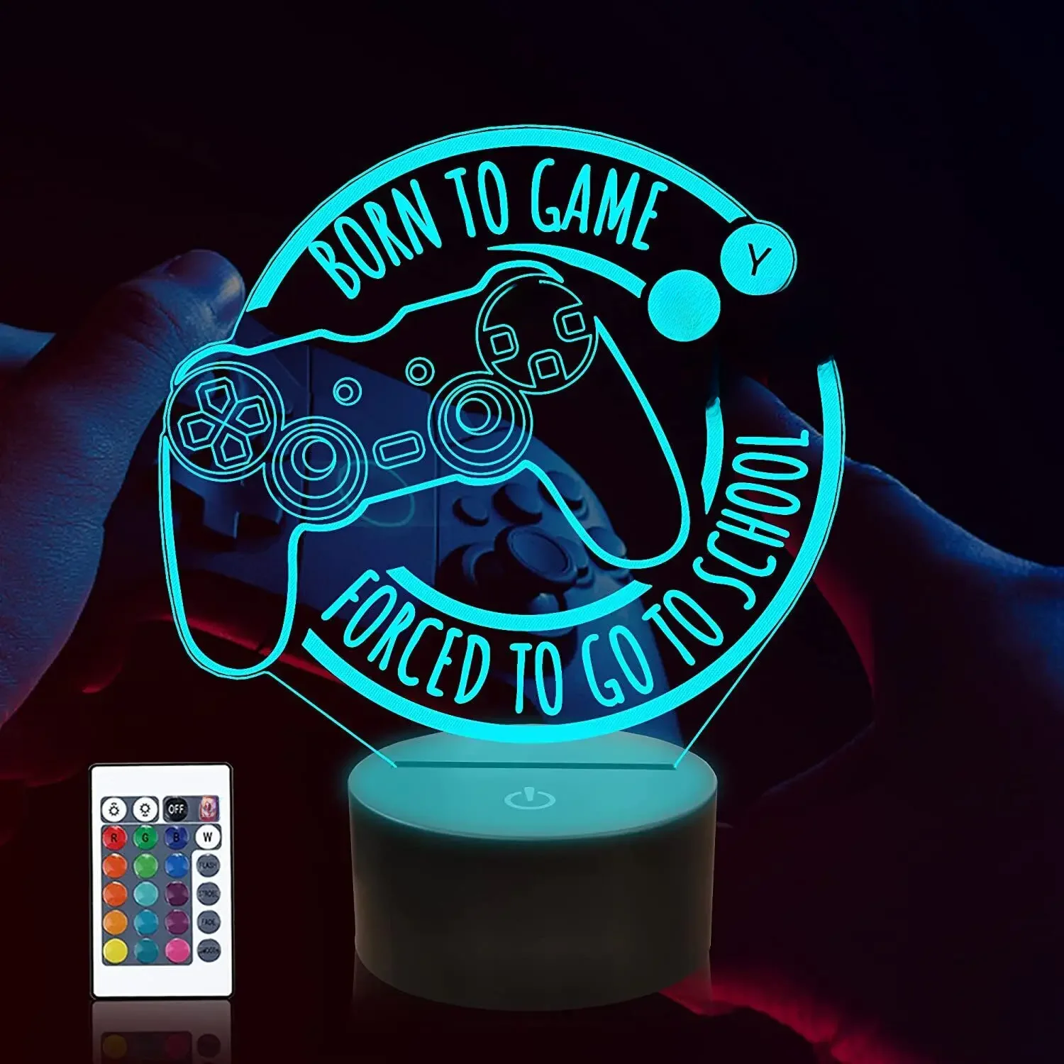 Manette de jeu 3D LED configuration RGB lampe salle de jeu lampe pour enfants chambre veilleuses LED lampe de Table pour Playstation éclairage cadeaux
