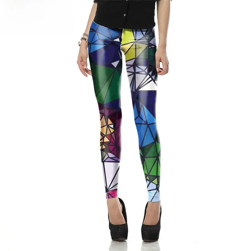 NADANBAO lato jesień Sexy Legging nowy nabytek leginsy geometryczne Boho Art legginsy drukowane kobiety legginsy spodnie damskie — zdjęcie 2