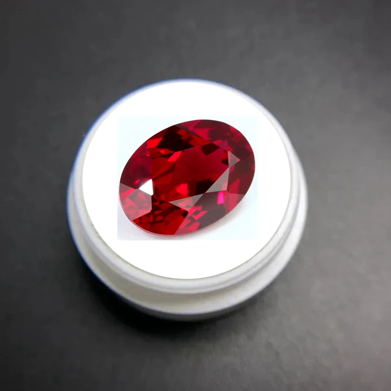 

Precious Stone Ruby Oval Faceted Cut VVS Loose Gemstones for Collection and Jewelry Making DIY Gem Beads