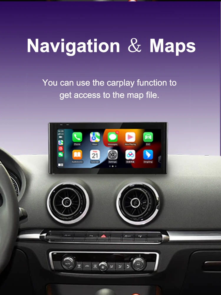 AUTOTOP 10,25 "Touchscreen Multimedia Display Für Audi A3 2013-2018 Airplay Miracast Funktion Drahtlose Carplay Android Auto – Detail 8