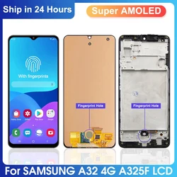 AMOLED For Samsung Galaxy A32 4G LCD Display Touch Screen Replacement For Samsung A32 display A325F A325M A325N LCD With Frame