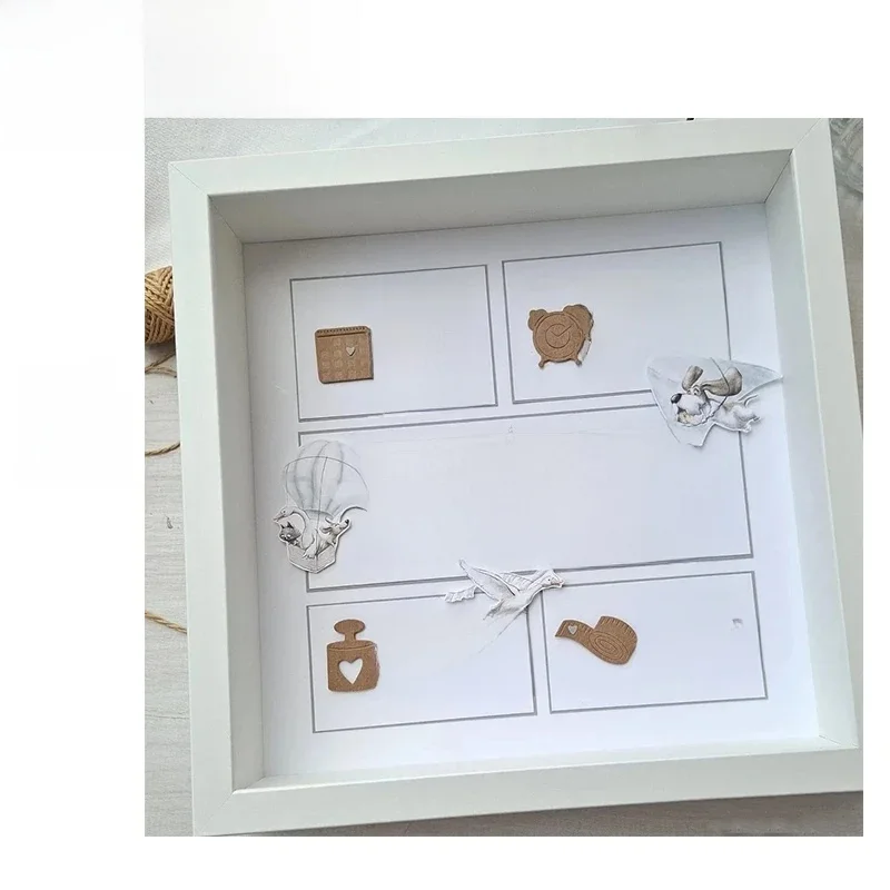 Matrices de découpe en métal Piggy Craft, moule de découpe, outils Meilensteine pour bébé, Scrapbook, couteau artisanal en papier, moule à lame, poinçon, pochoirs