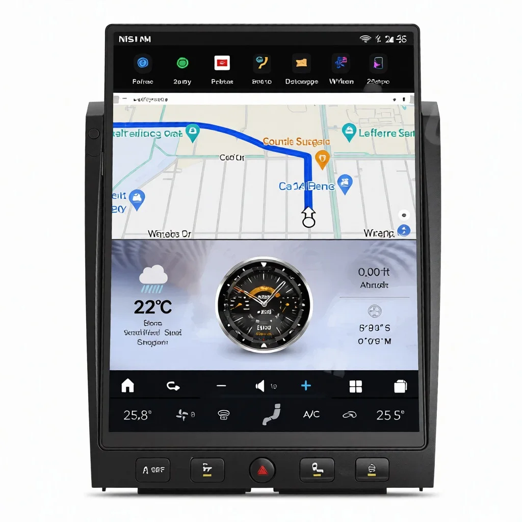 

Автомагнитола AuCar 15.6 дюймов с Android 13, Apple CarPlay, GPS-навигацией и сенсорным экраном для Nissan Titan 2016-2019