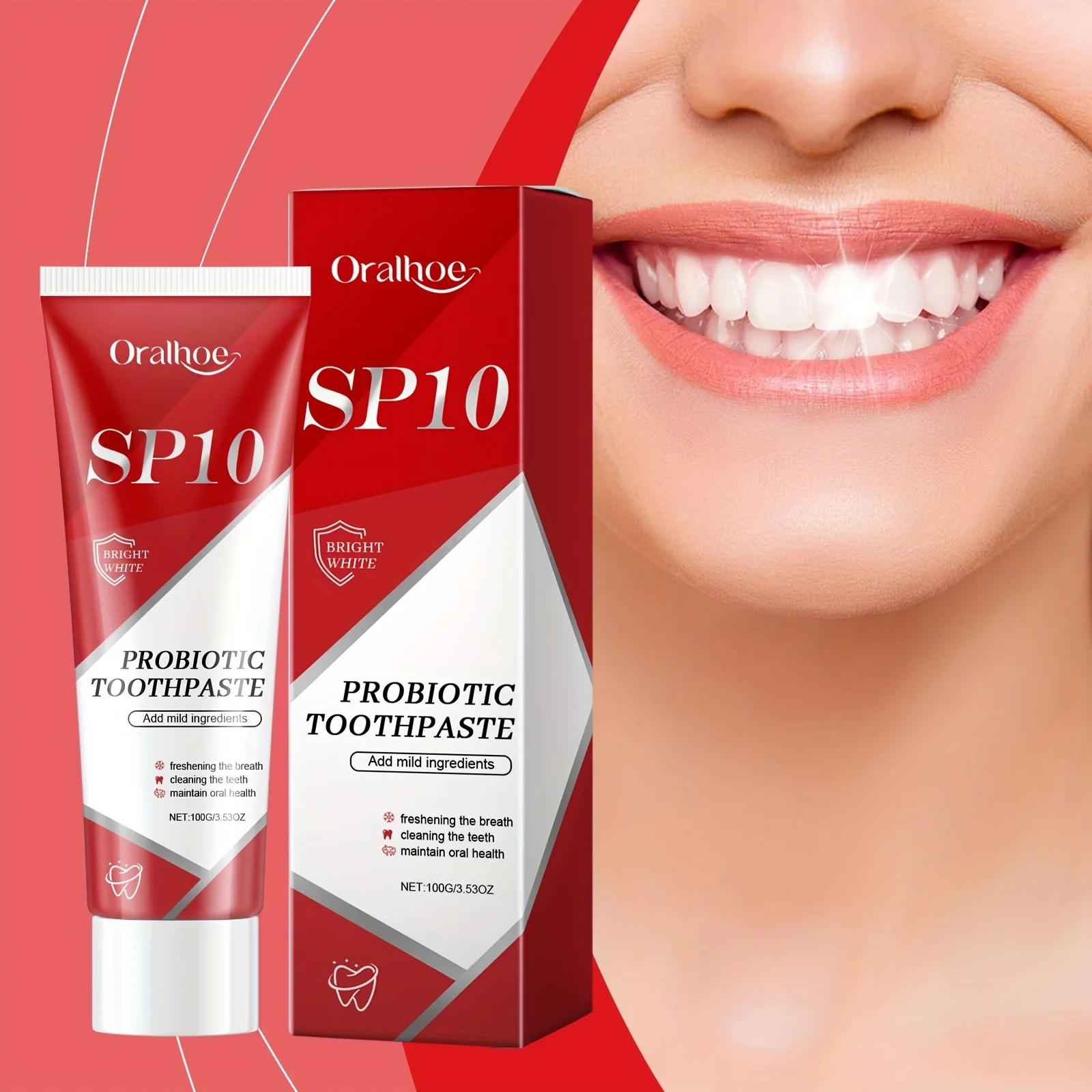 Sp10 Composite Toothpaste - Mint Flavor, Reduces Bad Breath, Deep Cleaning and Whitening, Cream Formula, for
