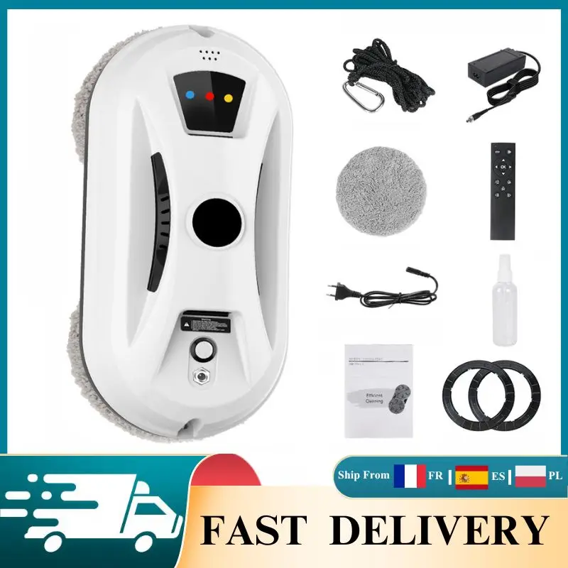 Robot Limpiacristales Automático con 5600Pa de Potente Succión, Control Remoto, Limpiador Eléctrico de Vidrios para Hogar y Oficina, Puertas de Vidrio
