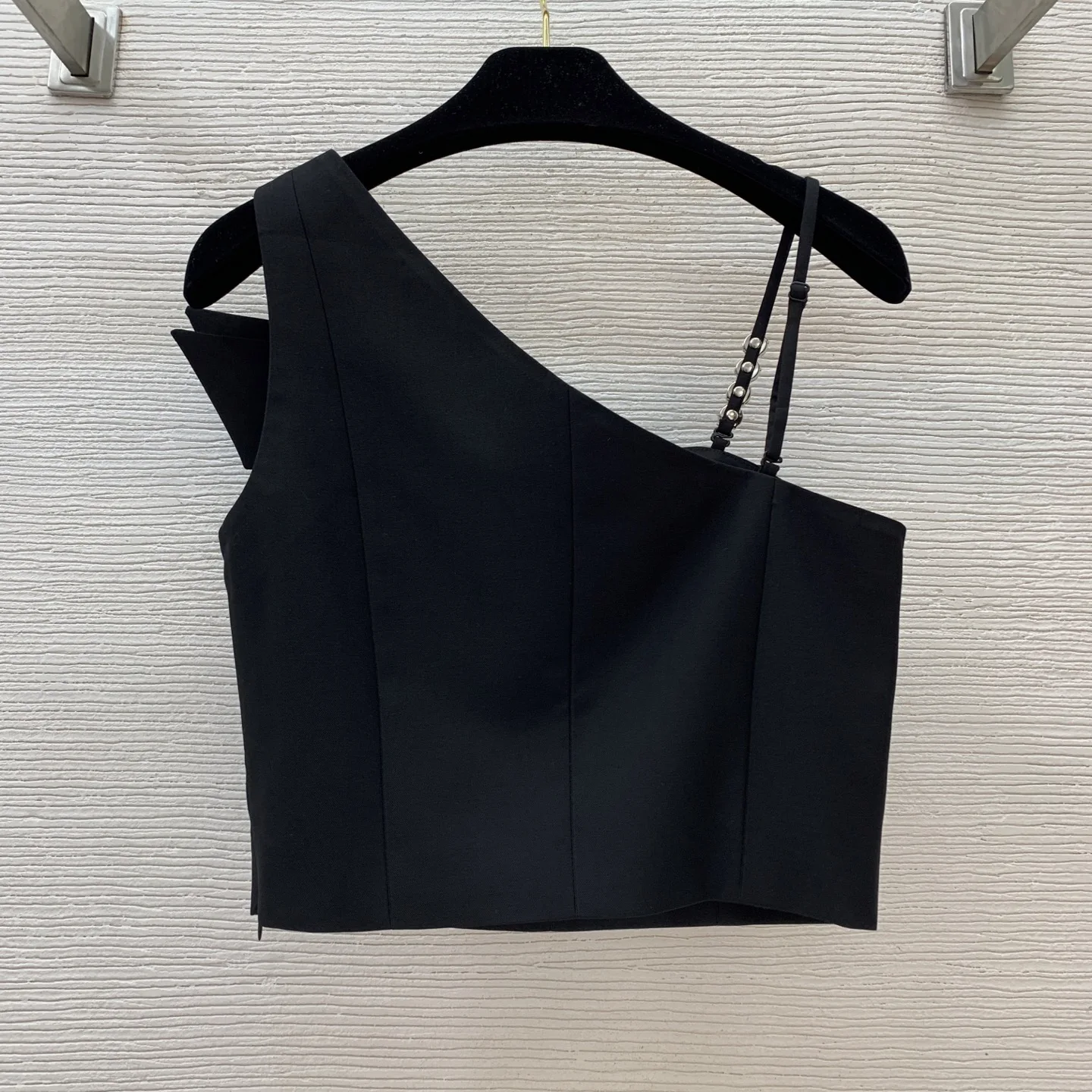 

High quality spring and summer women's zipper slim fit and slimming short suspender top SU262