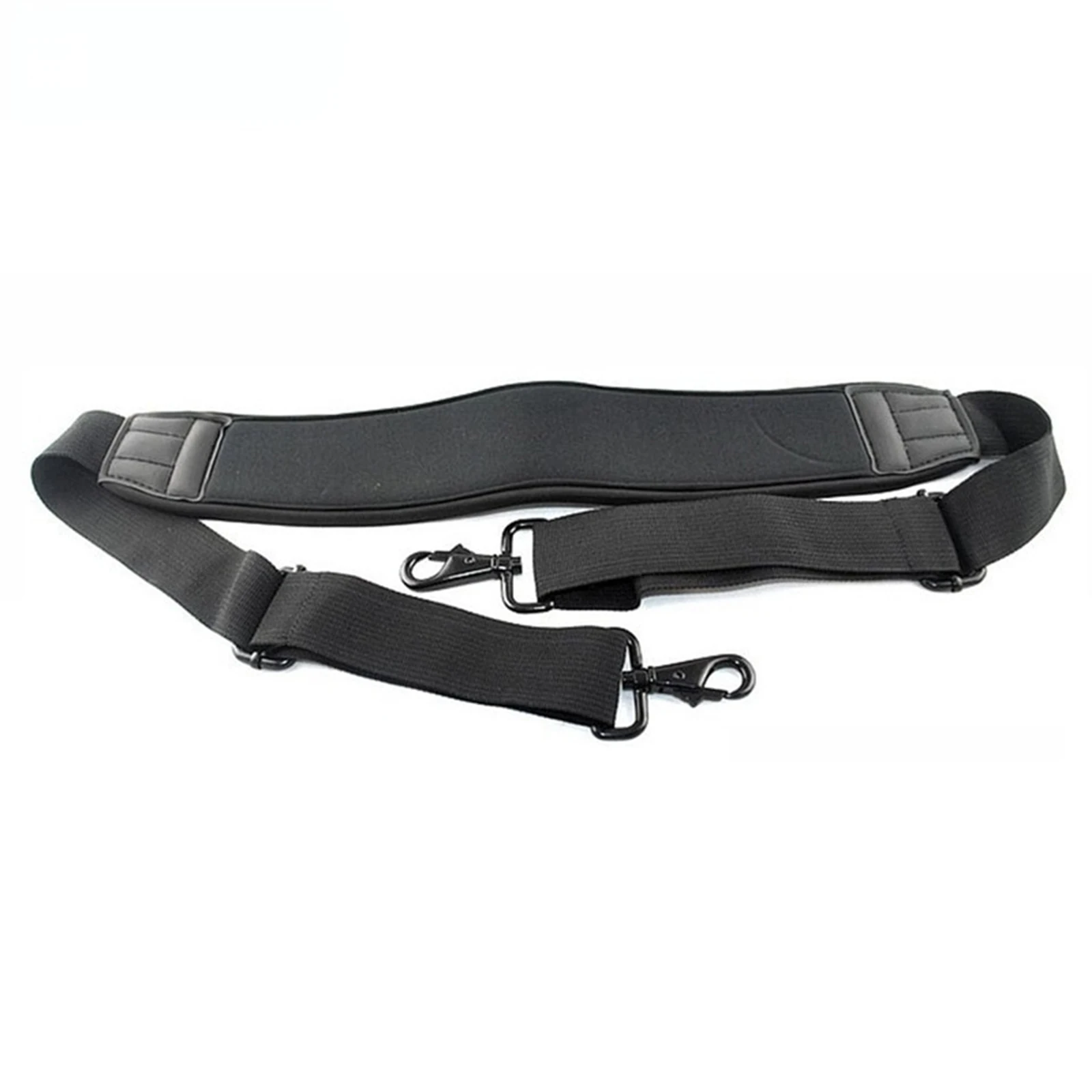 Universal Shoulder Strap Belt Durable Black Anti Slip 52inch Soft with Metal Hooks Thick Padded for Camera Briefcase Bag Laptop