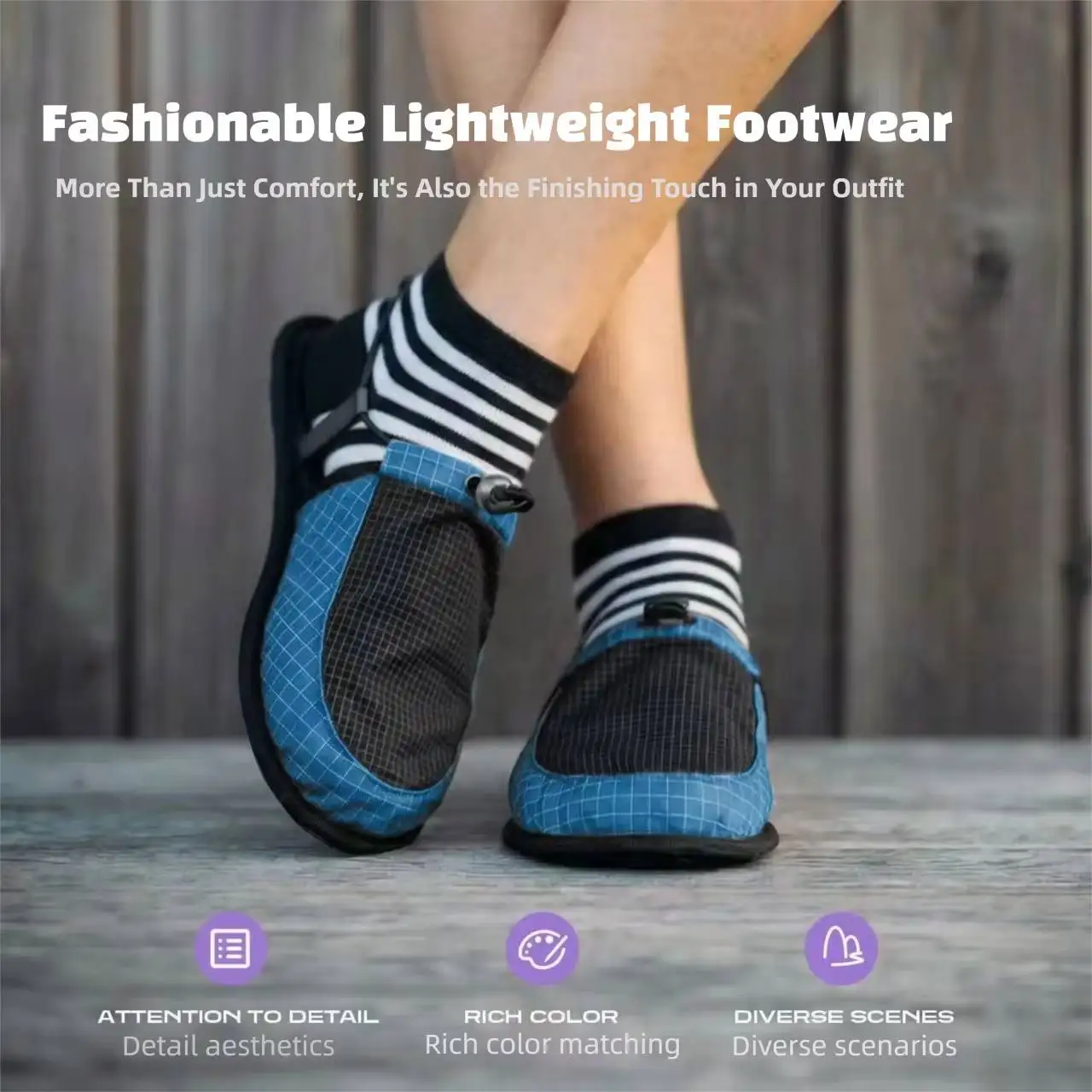 Outdoor Travel Sandals Foldable Non-Slip Quick Dry Water Slippers For Outdoor Camping Hiking Beach Camp Shoes Men Women