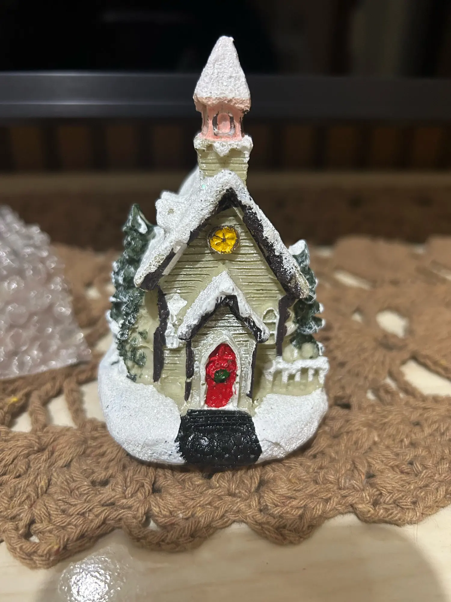 Christmas Led Light House Christmas Tree Ornaments LED Resin Small Village House Xmas Glow Decor Gift Happy New Year Decors DC05 photo review