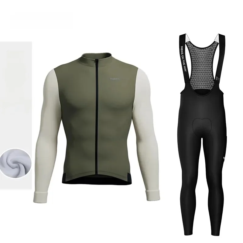 AliExpress INBIKE Fleece Men's Cycling Jersey  Winter Cycling Sets Warm Long-sleeved Suit Soad Bike Bicycle Jacket Overalls Riding Suit