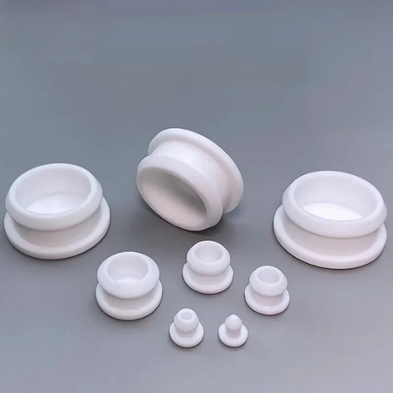 Bouchon conique blanc en caoutchouc de Silicone à clipser, Type T, embouts d'obturation, Inserts de tubes, résistant aux chocs, haute température