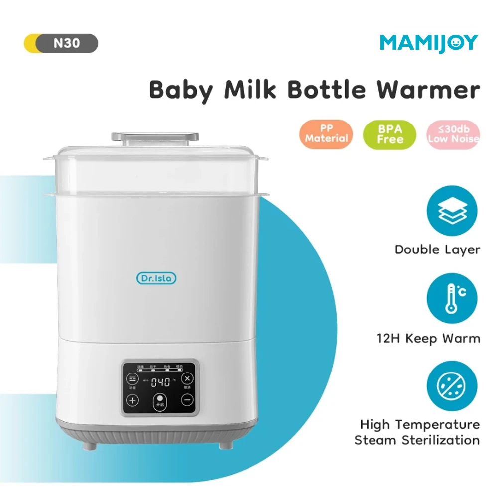 

Многофункциональный стерилизатор для детских бутылочек MAMIJOY с функцией сушки 5-в-1, быстрый подогреватель бутылочек, подогреватель молока, автоматическое отключение N30