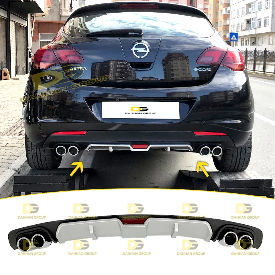 

Opel Astra J Pre-Facelift 2009 - 2012 HB Race Model Rear Diffuser Valance Spoiler Grey or Matte Black ABS Plastic