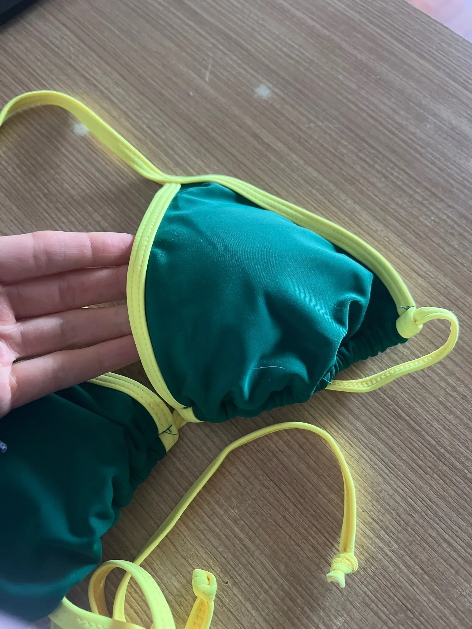 Solid-Color Lace-Up Casual Bikini Set