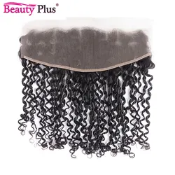 Rizo de teléfono Frontal de encaje 13x4, cabello humano prearrancado con cabello de bebé, cierre Frontal 4x4, cierre de encaje transparente