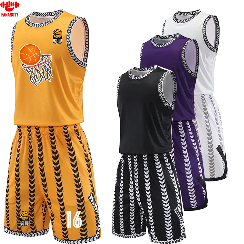 

Set Training Sportwear Basketball Jerseys 24-25 DIY Team Name Number Logo Customize For Men Boys Children Uniform Suits