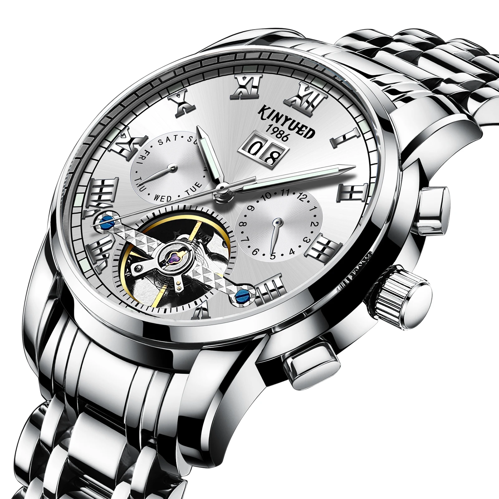 

Luxury Brand Tourbillon Automatic Movement Waterproof Mechanical Watch For Men