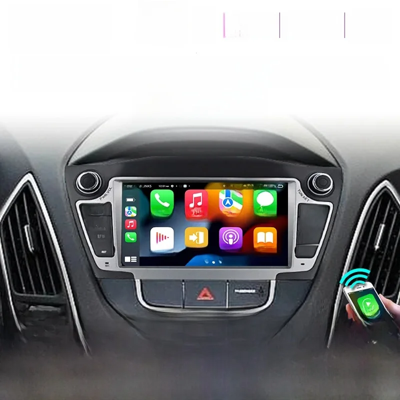 Draadloze Carplay Android 15 Auto Stereo Autoradio voor Hyundai IX35 Tucson 2 LM 2009-2015 2din autoradio Multimedia speler 4G LTE - afbeelding 2