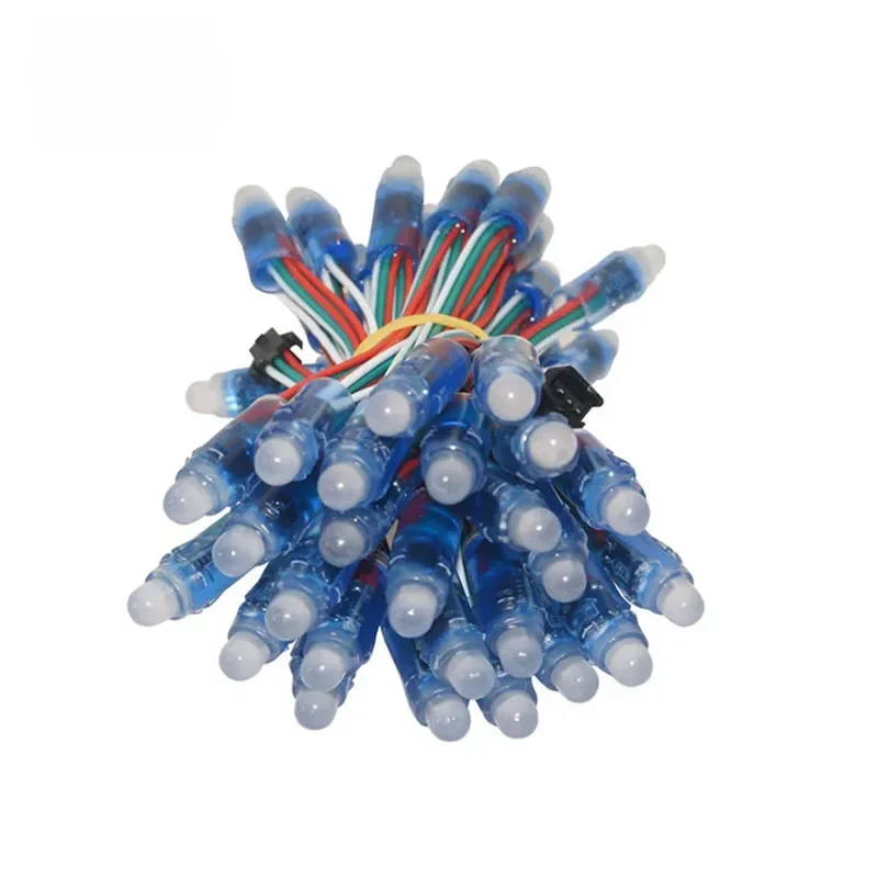 50szt 12mm WS2811 Pełnokolorowy moduł światła pikselowego LED DC 5V IP68 wodoodporny kolor RGB 2811 1903 IC Cyfrowe światło bożonarodzeniowe LED — zdjęcie 2