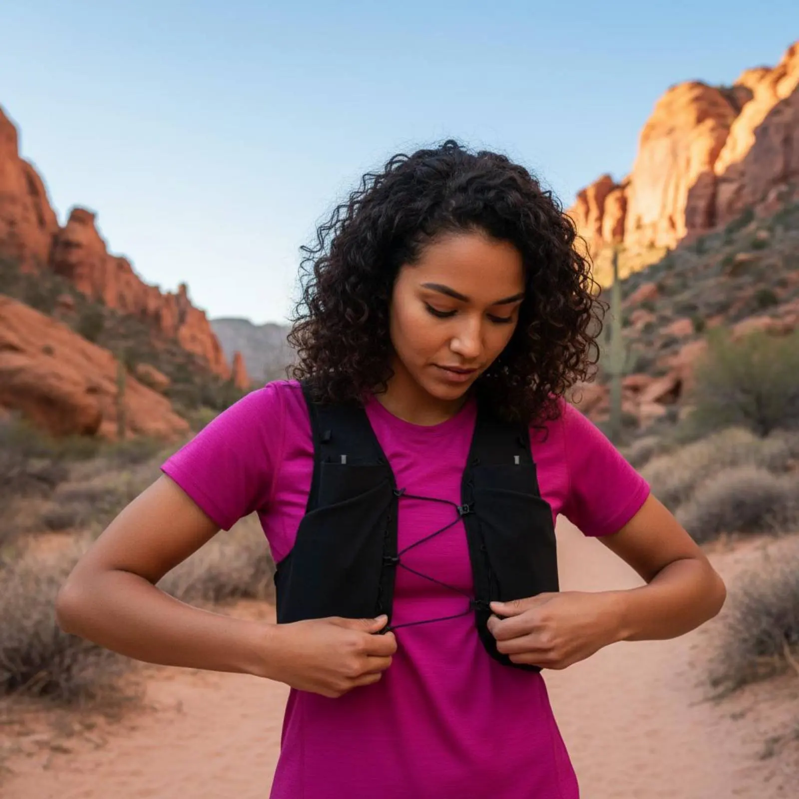 Breathable Lightweight Running Vest Exceptionally Thin Lightweight Trail Vest Quickly-Dry Outdoor Gear for Mountaineering