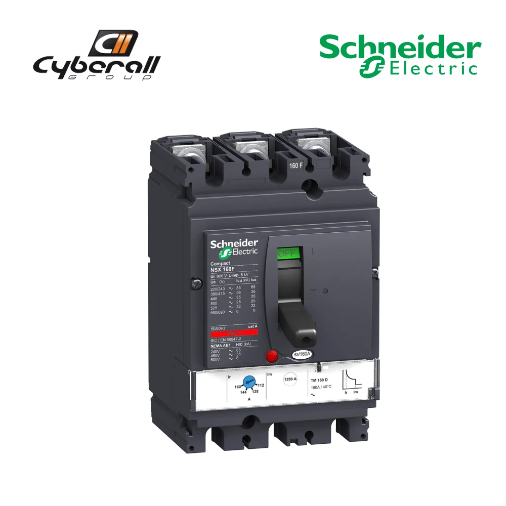 Schneider Electric-Cyberall-magnetothermal motor circuit breaker, Compact model NSX160F TM100D 3