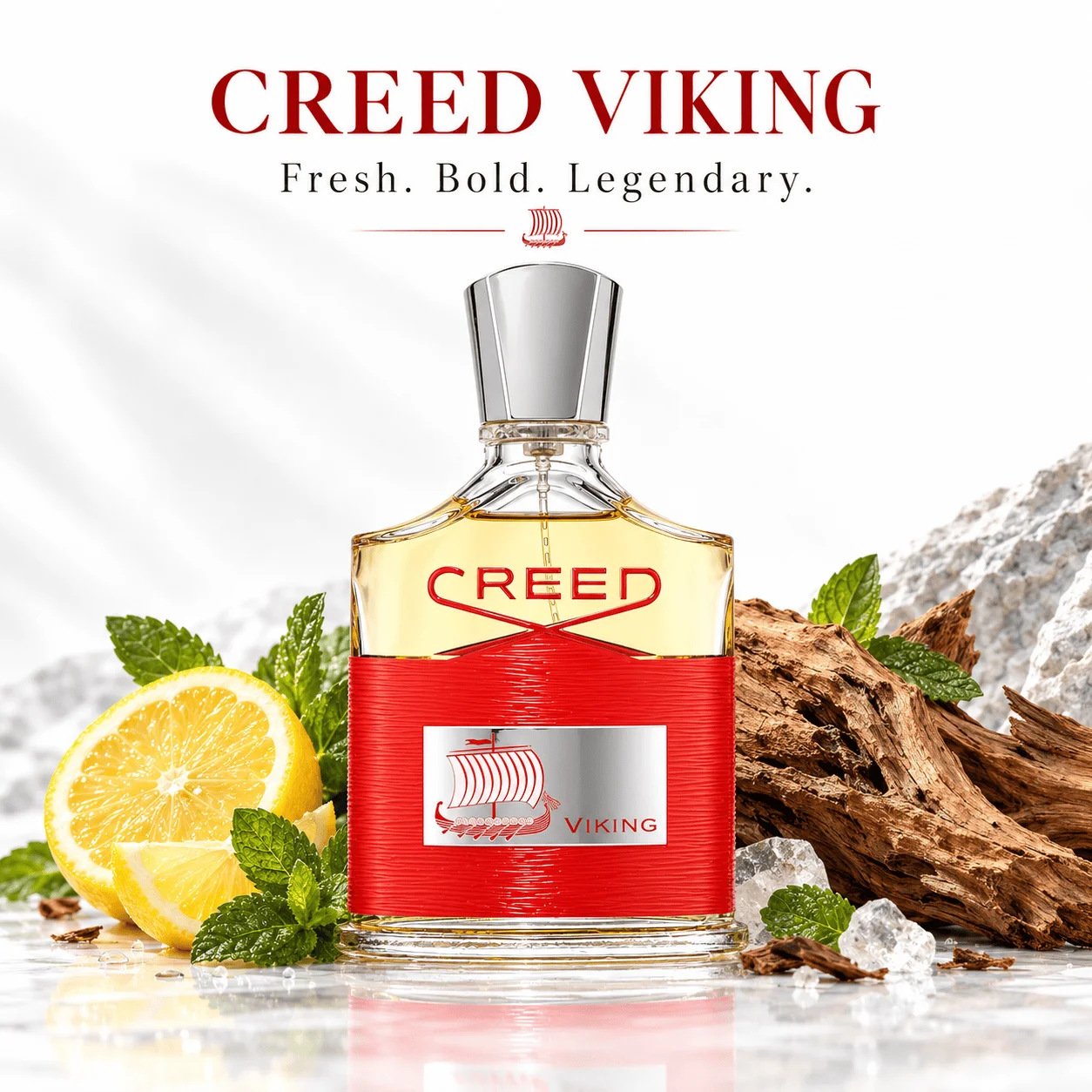 ARMAF Viking Eau De Parfum Spray Men 100ml 3.3oz Aromatic Fougere Spicy Woody Citrus Long Lasting Luxury Fragrance Cologne