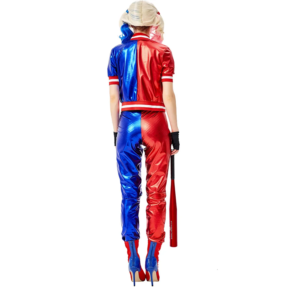 Halloween Cosplay Costume Jacket Pants Outfit Quinn T-shirt Cosplay Women Fantasia Girls Harley Fancy Clown Role Play Clothing