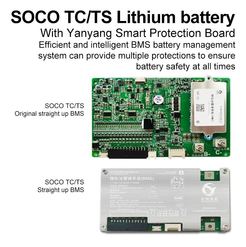 For Super SOCO TS TC CU CUX Lithium Battery Pack Original Replacement Large Capacity 60V 75AH 59.5AH Bluetooth APP