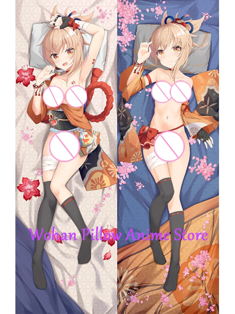 

Dakimakura Anime Pillow Cover Yoimiya Double Sided Print Life-size Halloween Christmas Decoration