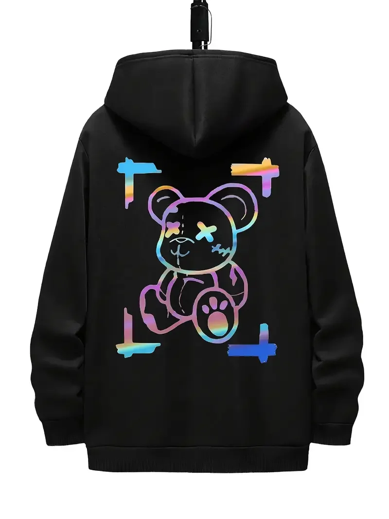 New high quality men's printed hoodie, cotton breathable men's cool trendy casual hoodie streetwear