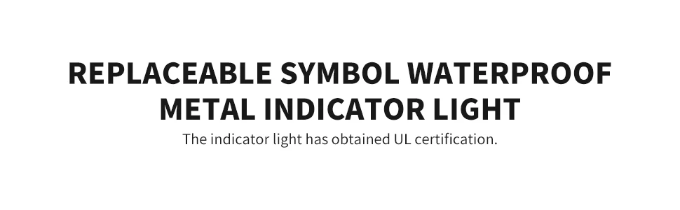 FILN 8mm Symbol-LED-Anzeigeleuchte 12V 24V Schwarze Metall-Anzeigeleuchte mit Kabel für Auto-Armaturenbrett und Maschinen – Detail 4