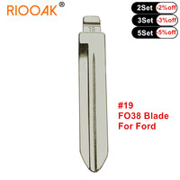 10pcs Replacement Car Key Blade Blank Key Uncut Blade #19 FO38 Car-styling  for Ford Lincoln Mercury in USA