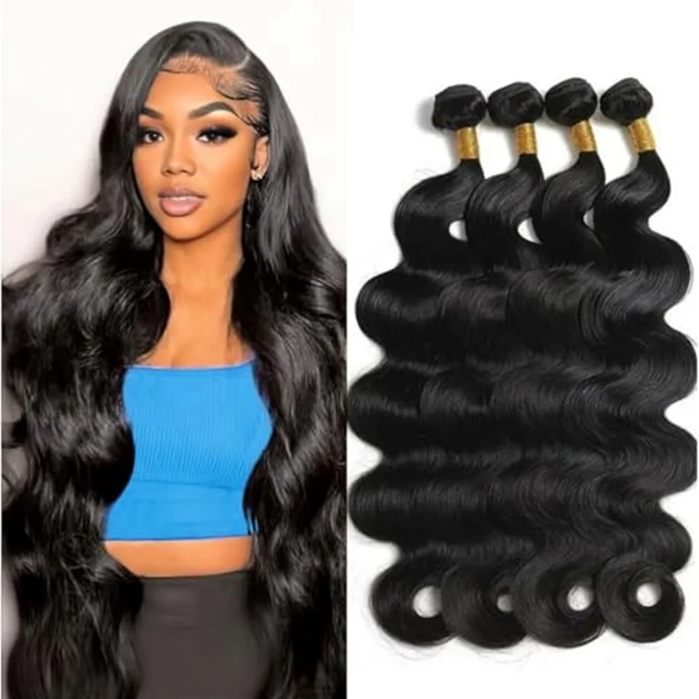 18 20 22 inch Human Hair Bundles Body Wave Bundles Human Hair 100% Brazilian Virgin Hair Bundles Human Hair Natural Color