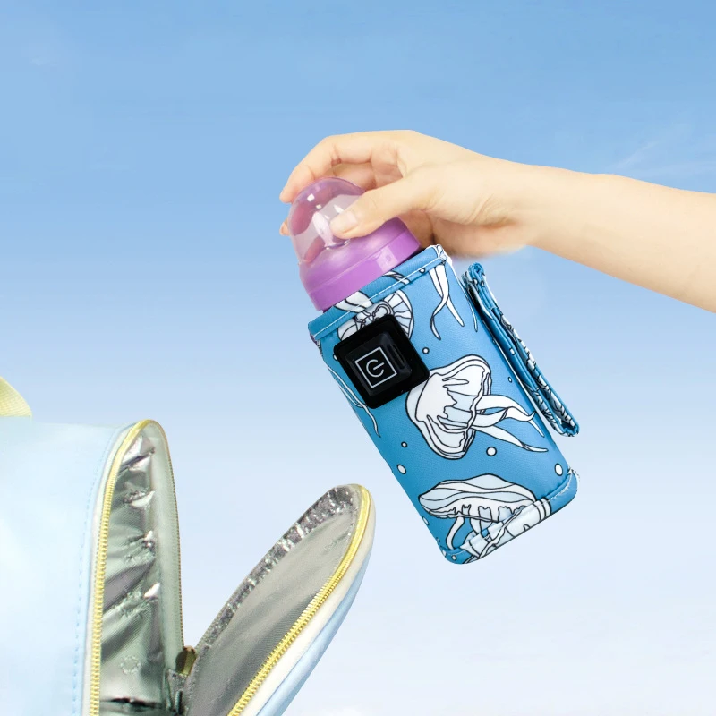 USB Baby Bottle Warmer Bag, Breast Milk Bottle Thermostat, Suitable for Universal Baby Bottles
