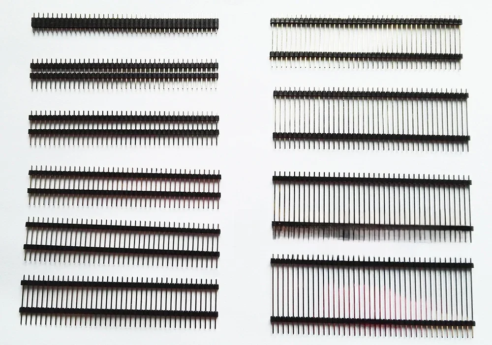 10 sztuk 2.54 1x40P L11.4-15-40-50mm prosto jeden rząd podwójne plastikowe H2.5mm łamliwe płytka drukowana Spacer męskie złącze główkowe — zdjęcie 2