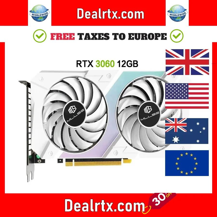 

USED RTX 3060 12GB Graphics Card GDDR6 192Bit PCI Express 4.0 ×16 8Pin NVIDIA GPU Rtx 3060 Gaming Video Card Placa De Video