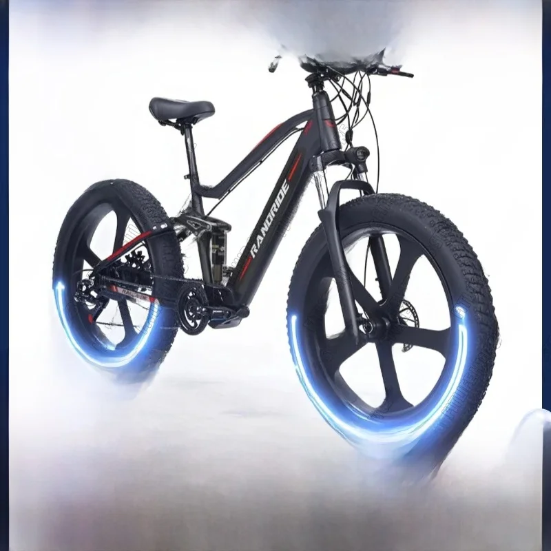 AliExpress RANDRIDE YX90M 26x4.0Inches Electric Mountain Bike 48V 13.6Ah Battery Hydraulic Disc Brakes Electric Bicycle with 21 Speed Gears