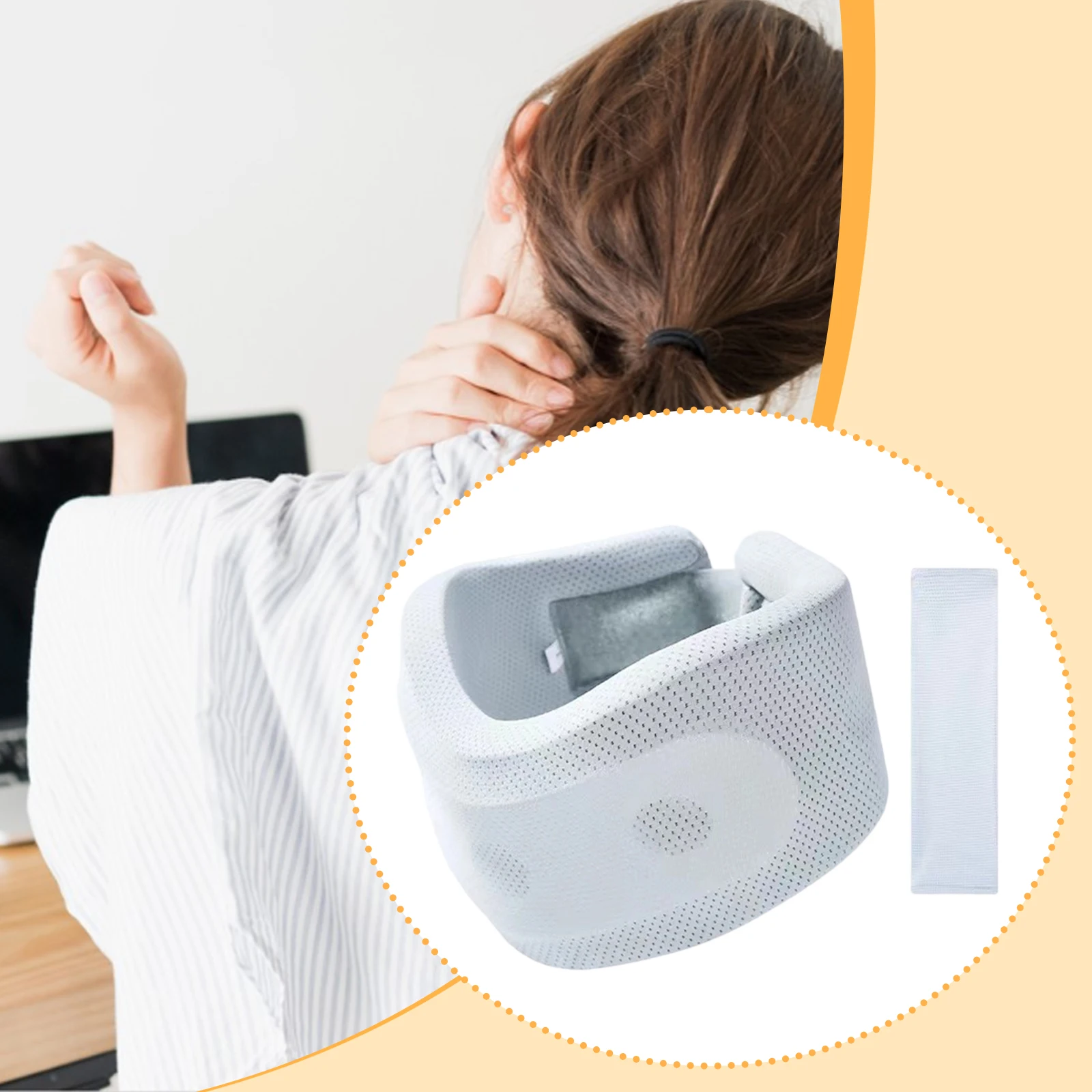 

Шейный бандаж, портативный регулируемый корректор для поддержки шеи, мягкий универсальный шейный воротник для женщин и мужчин, путешествия, офис, дом