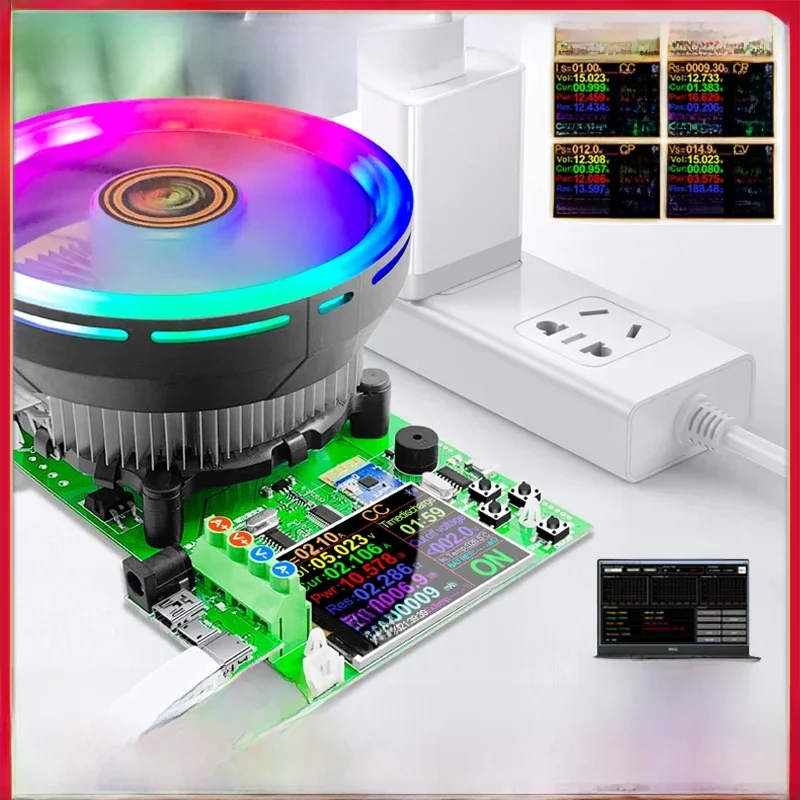 DL24/P kolor 2.4 "DC tester USB obciążenie elektroniczne monitor pojemności baterii litowej rozładowanie miernik mocy kontrola zasilania aplikacja — zdjęcie 2
