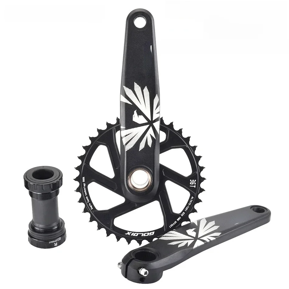 AliExpress UK GOLDIX MTB Bike Crankset 170/175mm Crank 3 Bolt Direct Mount 0mm Offset Chainring 30T 32T 36T 38T