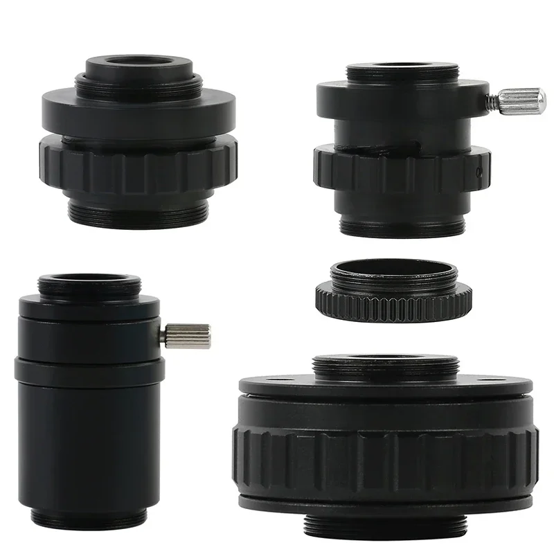 SZM CTV 1/2 1/3 1X Adapter 0.3X 0.5X C mount Lens + C CS Simul Focal Ring Trinocular Stereo Microscope HDMI VGA USB Video Camera — zdjęcie 2