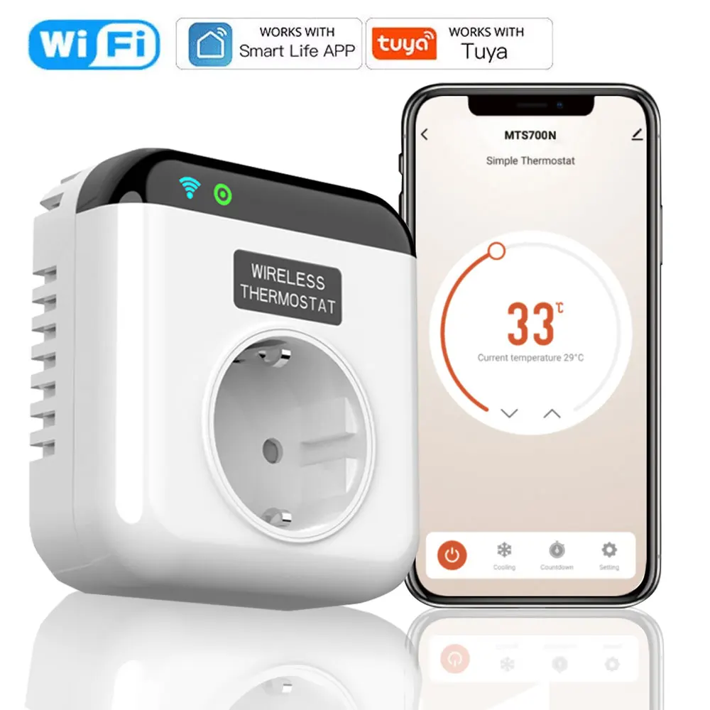 

Nashone Tuya Smart Home Temperature Controller Thermosta 220 V With Sensor Wifi Heating Thermostat Smart Life Work With Alexa