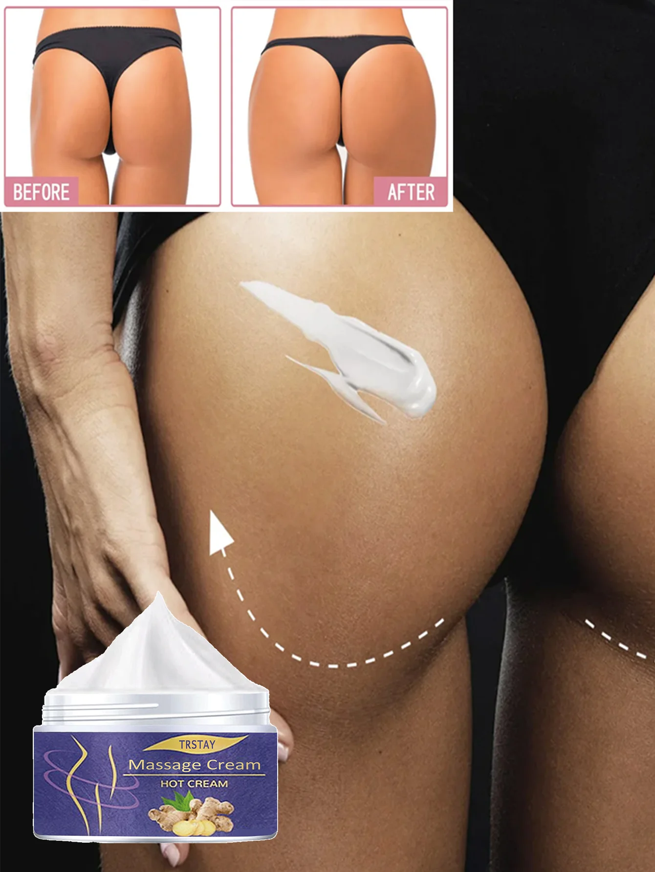 

Увлажняющий крем-лифтинг для ягодиц Глубоко увлажняет и разглаживает кожу для более ужиршего образа с натуральными ингредиентами Стойкое увлажнение