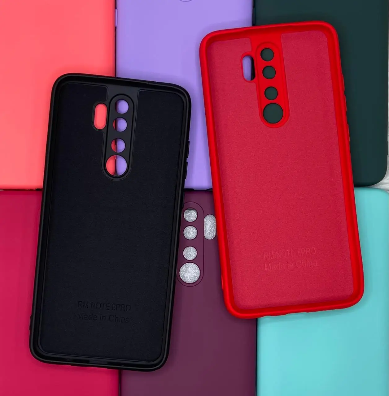 Kit Protetora Capa Capinha - Note 8 Pro - Redmi Silicone Aveludado