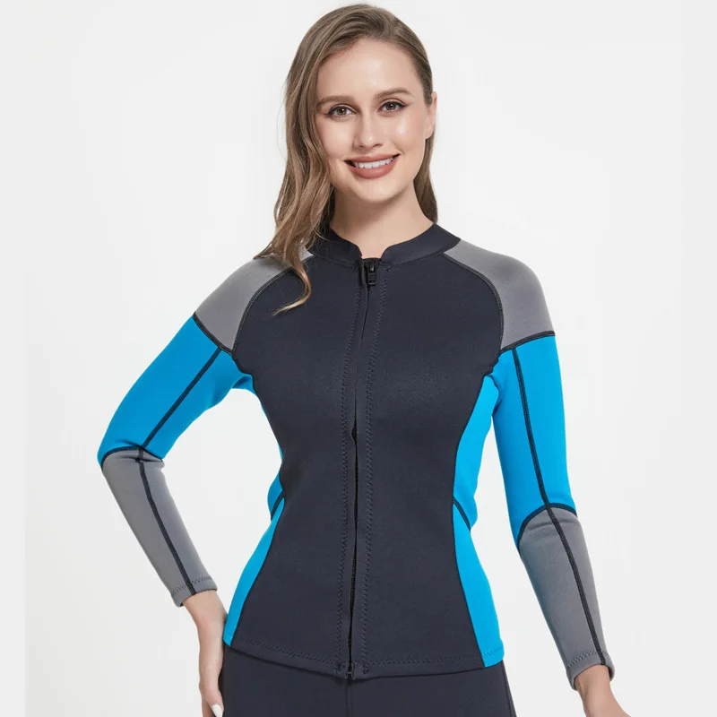 NEW Jacket 2mm Tops Long Sleeve Kitesurf Women Men Wetsuit Surf Surfing Spearfishing Jacket Diving Snorkeling Surfing Swimming