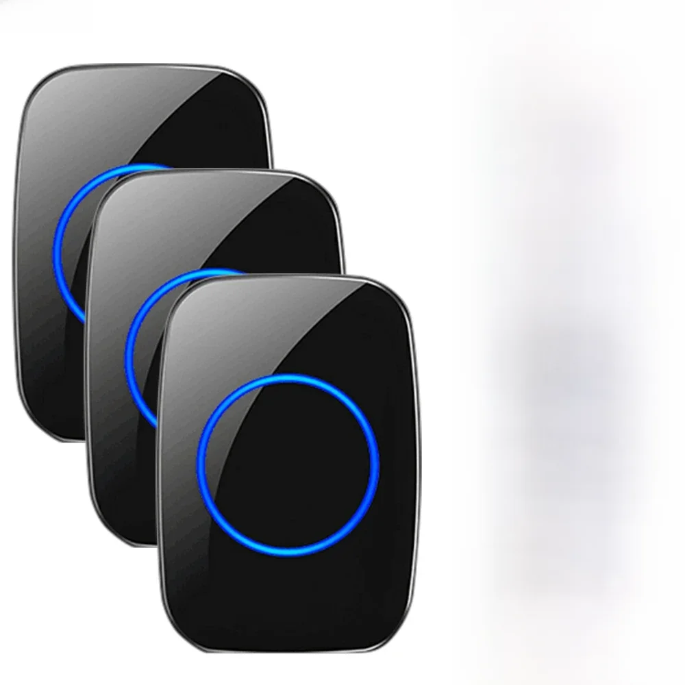 CACAZI Draadloze waterdichte deurbel 300 m bereik US EU UK AU Plug Home Intelligente deurbel Chime 1 2 knop 1 2 3 ontvanger - afbeelding 2